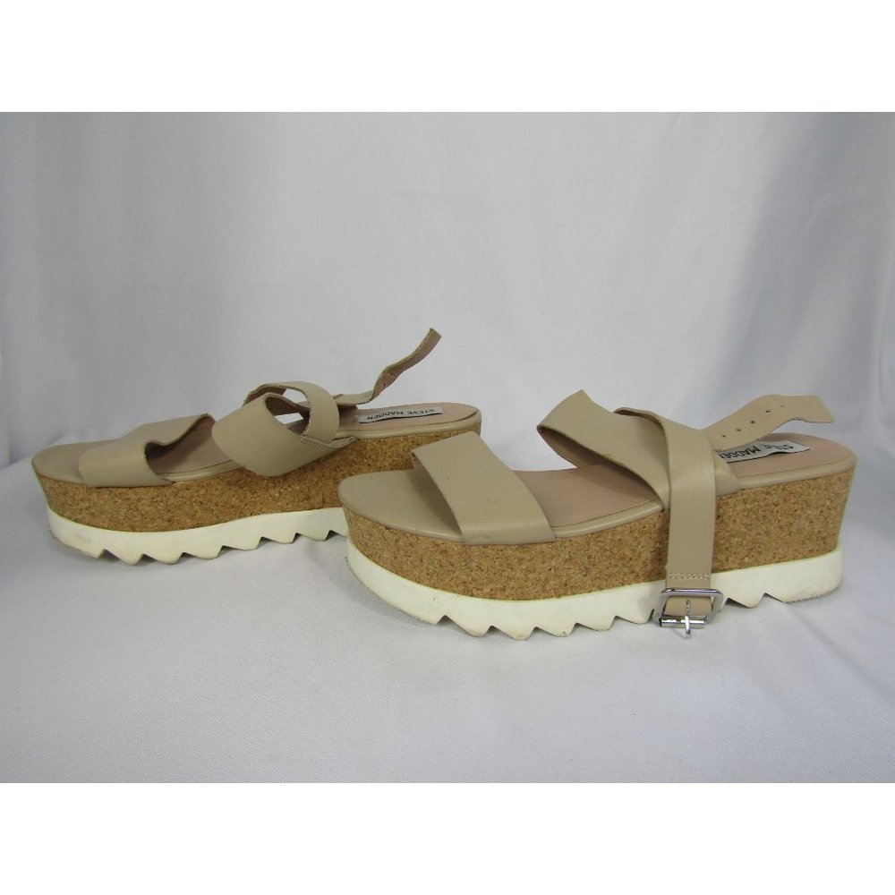Women's Summer Sandal Steve Madden Light Brown Platform Krista Size 9 - Picture 4 of 10